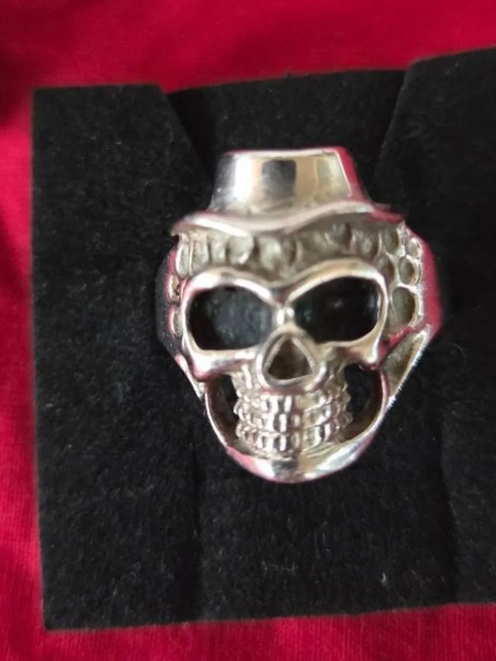 Gothic Biker Skull Ring Size 14, Stainless Steel Skull Ring, Men's Punk Rock